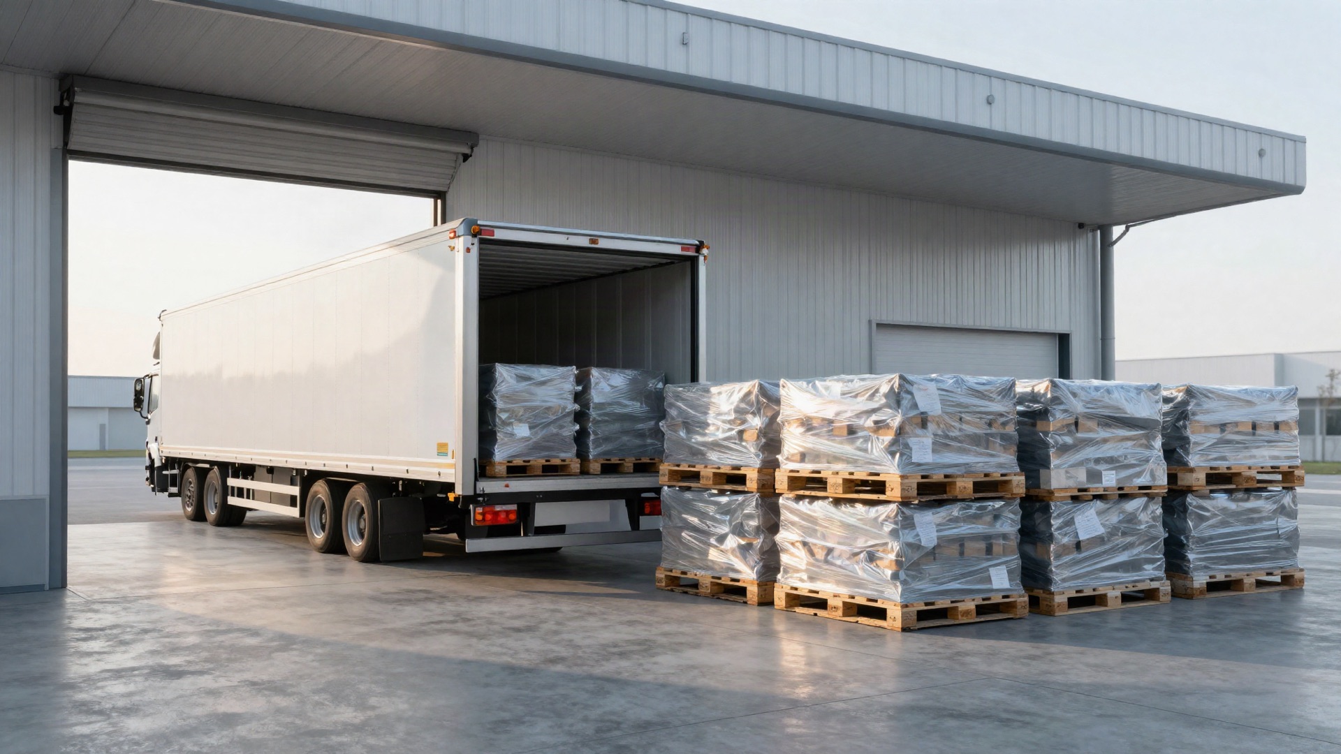 Trailer loading at a warehouse dock